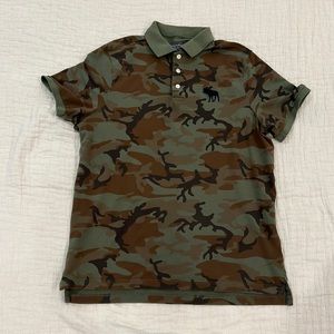 Abercrombie & Fitch camouflage polo shirt XXL